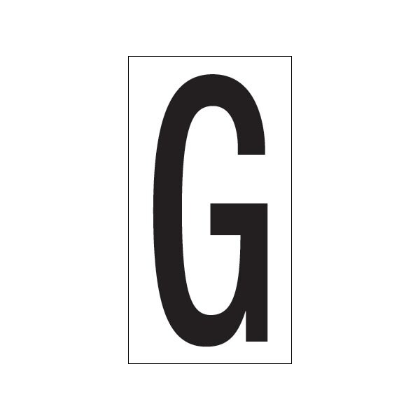 Bsc Preferred 3-1/2'' ''G'' Vinyl Warehouse Letter Labels, 50PK - BUY00021731