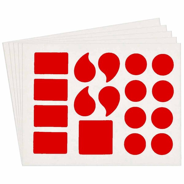 Brady Quik-Align 5120 Series Polyester 3in Lbl Legend: Assorted Punctuation RD 10PK - 5120P-PUN