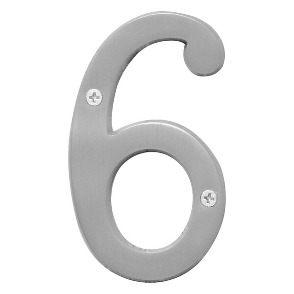 Hy-Ko 4In Satin Nickel Number 6, 3PK - A30936