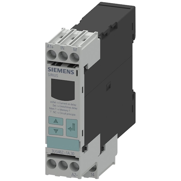 Relevador de monitoreo digital Siemens, 15 A, 24VCA/CD - 3UG4622-1AA30