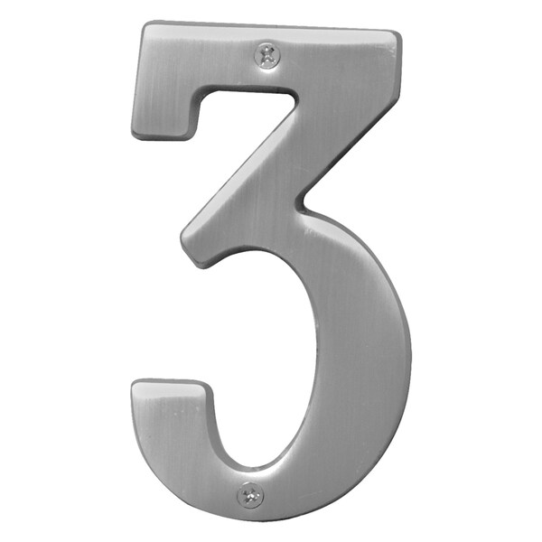 Hy-Ko 5In Satin Nickel Number 3, 3PK - A31013