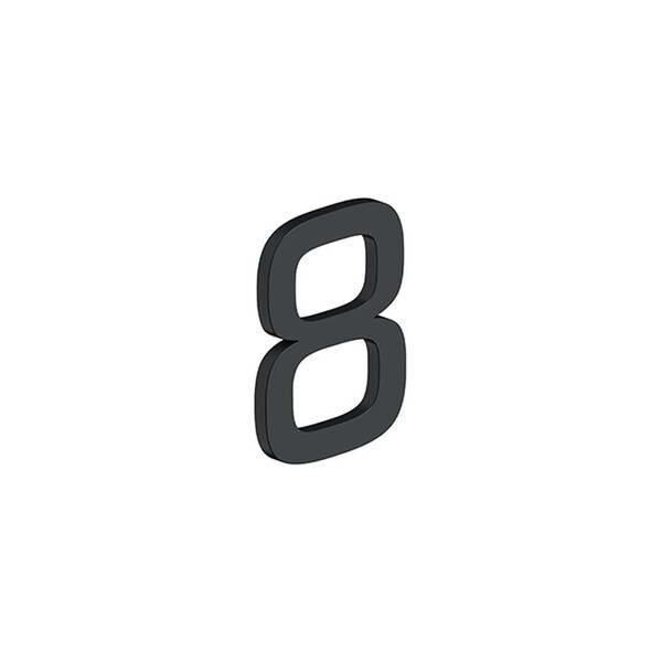 Deltana 4 House Number 8 with Risers Black Finish - RNE-8U19