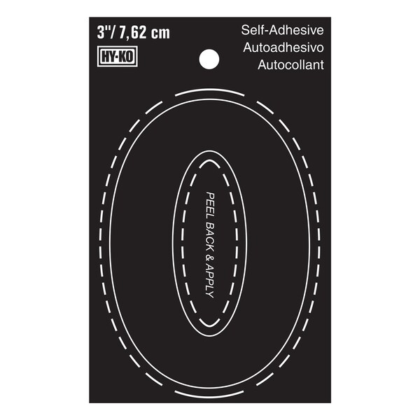 Hy-Ko 3In Black Vinyl Letter O, 10PK - A30425