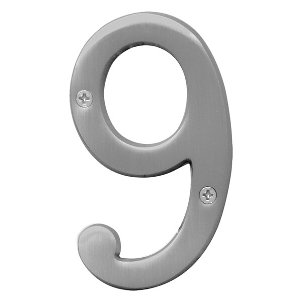 Hy-Ko 4In Satin Nickel Number 9, 3PK - A30939