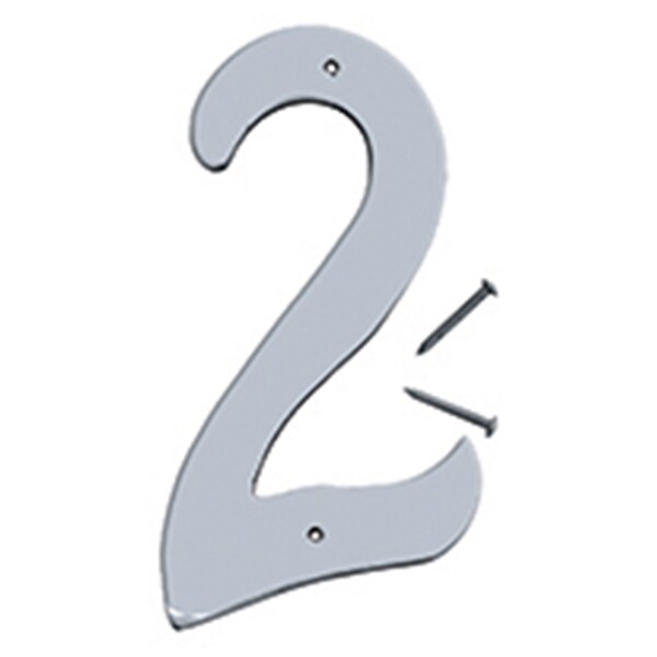 Hy-Ko 4 In Satin Nickel Finish Number 2, 10PK - A31202