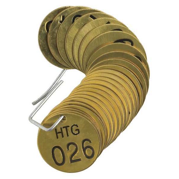 Brady Numbered Tag Set, 26 to 50, 25 Tags - 23269