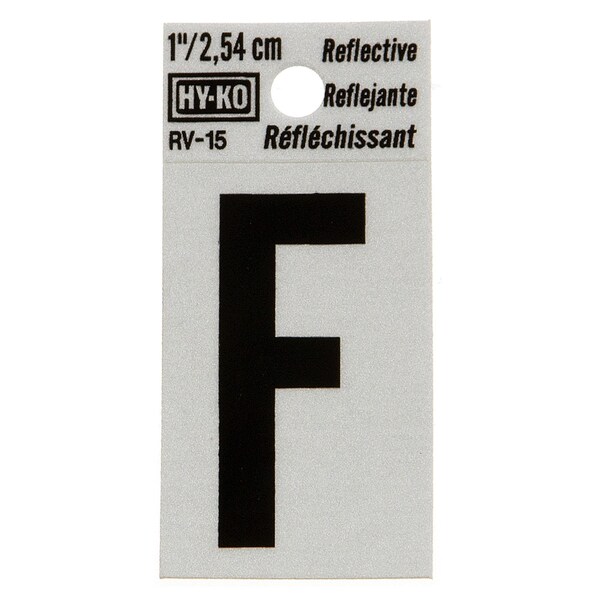 Hy-Ko 1.25In Reflective Letter F, 10PK - B00379
