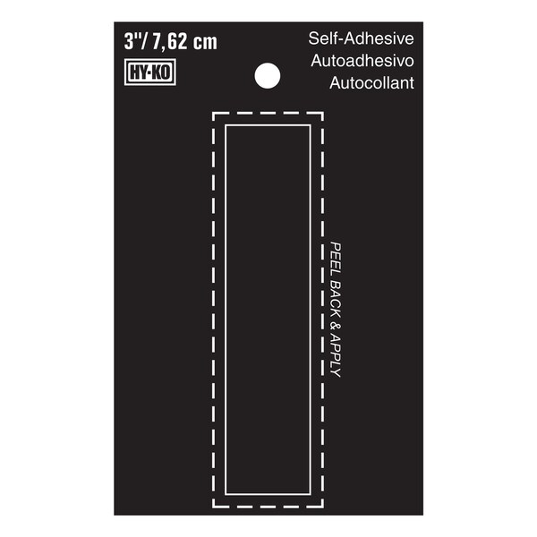 Hy-Ko 3In Black Vinyl Letter I, 10PK - A30419