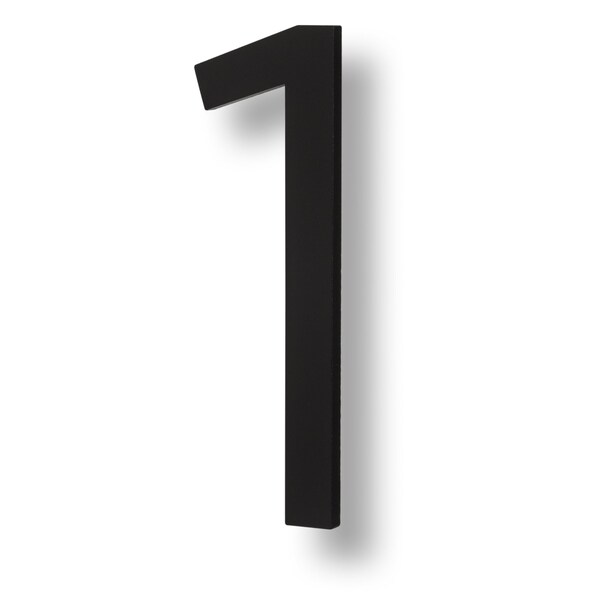 Sure-Loc Hardware Sure-Loc Hardware Floating House Number, 6, No. 1, Flat Black - HNF6-1 FBL
