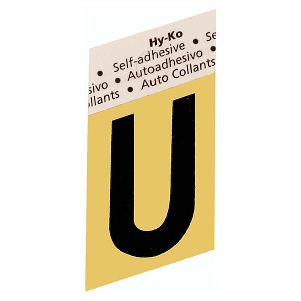 Hy-Ko 1.5 In Gold Aluminum Letter V, 10PK - B00277