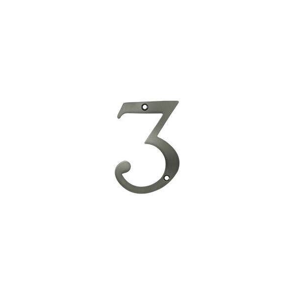 Deltana RN4-3U15A 4 House Number Antique Nickel, 10PK - RN4-3U15A-XCP10