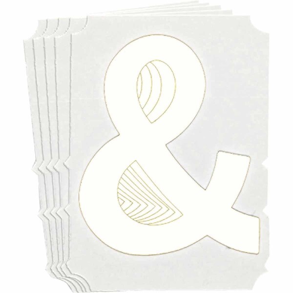 Brady Quik-Align 5210 Series Polyester 6 in Lbl Legend: & White 10PK - 5210P-&