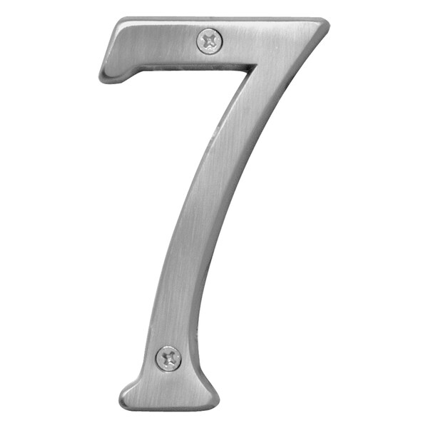 Hy-Ko 4In Satin Nickel Number 7, 3PK - A30937