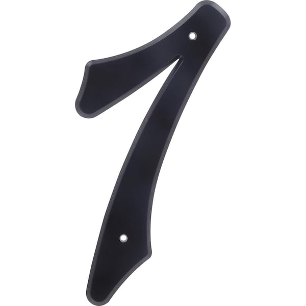 Ornatus Outdoors 4 in. Nail-On Black Plastic House Number - 7 - OR3517040