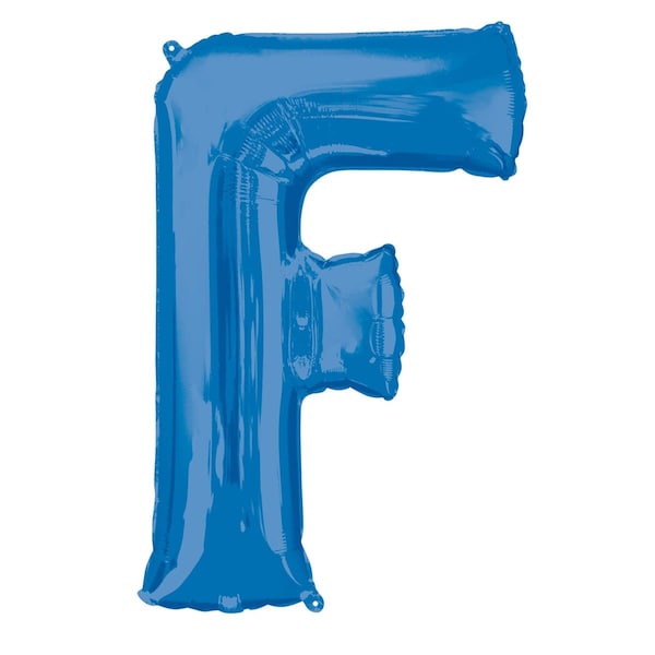 Anagram 32 in. Letter F Shape Foil Balloon Blue - 86452