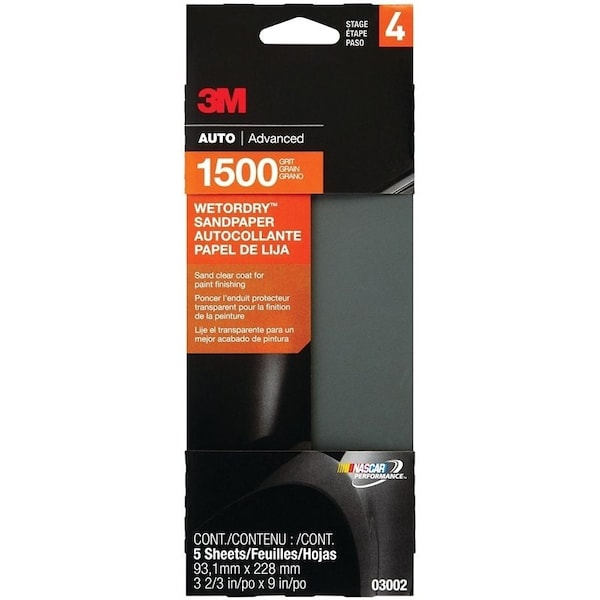 Bondo Wetordry 0 Automotive Sandpaper - 3002