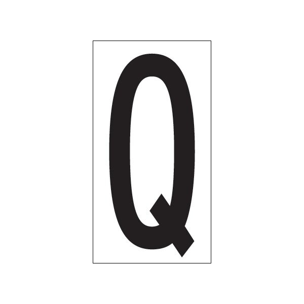 Bsc Preferred 3-1/2'' ''Q'' Vinyl Warehouse Letter Labels, 50PK - BUY00021741