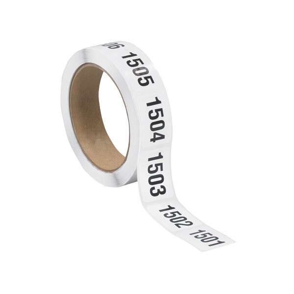 Bsc Preferred 1 x 1-1/2'' 1501-2000 Consecutive Numbered Labels - BUY00019235