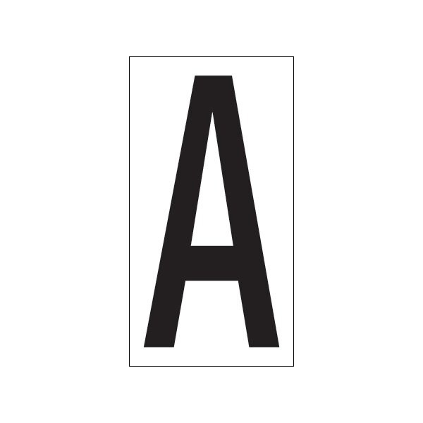Bsc Preferred 3-1/2'' ''A'' Vinyl Warehouse Letter Labels, 50PK - BUY00021725