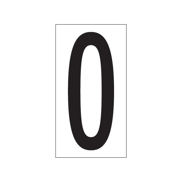 Bsc Preferred 3-1/2'' ''0'' Vinyl Warehouse Number Labels, 50PK - BUY00021751