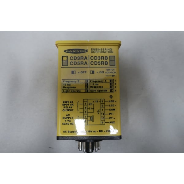 Banner MAXI-AMP OJO FOTOELÉCTRICO 110/220V-AC OTRO RELÉ - CD3RA