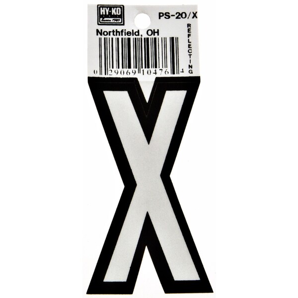 Hy-Ko 3.25In Boat Letter X, 10PK - A10476