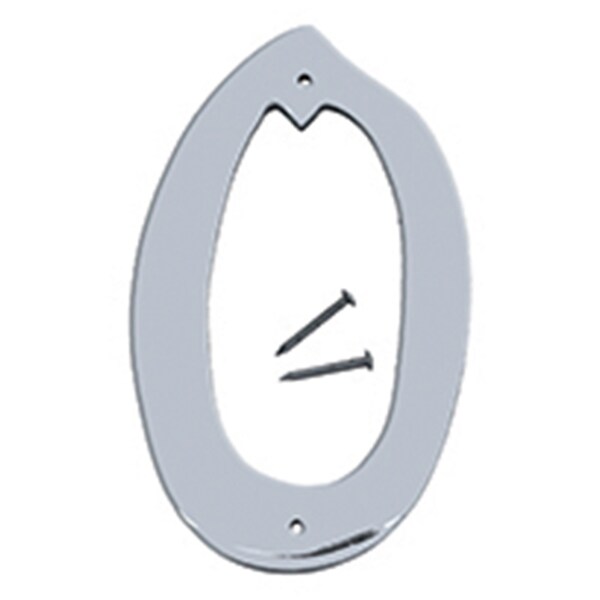 Hy-Ko 4 In Satin Nickel Finish Number 0, 10PK - A31210