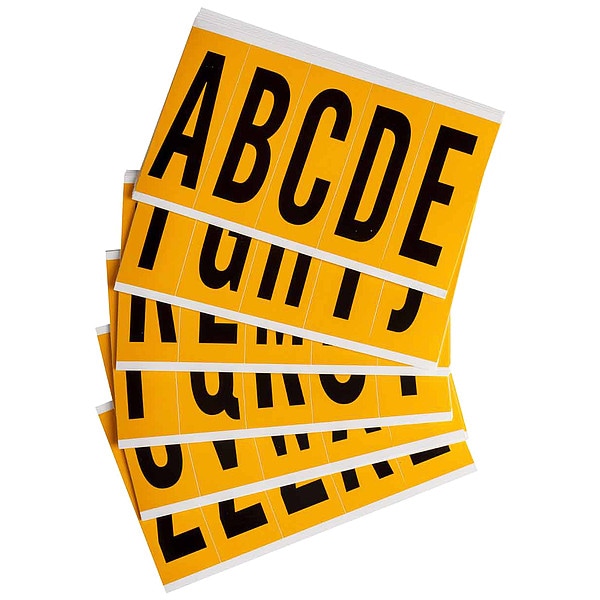 Brady Letter Label, A Thru Z, 5in.Hx1-3/4in.W - 1560-LTR KIT