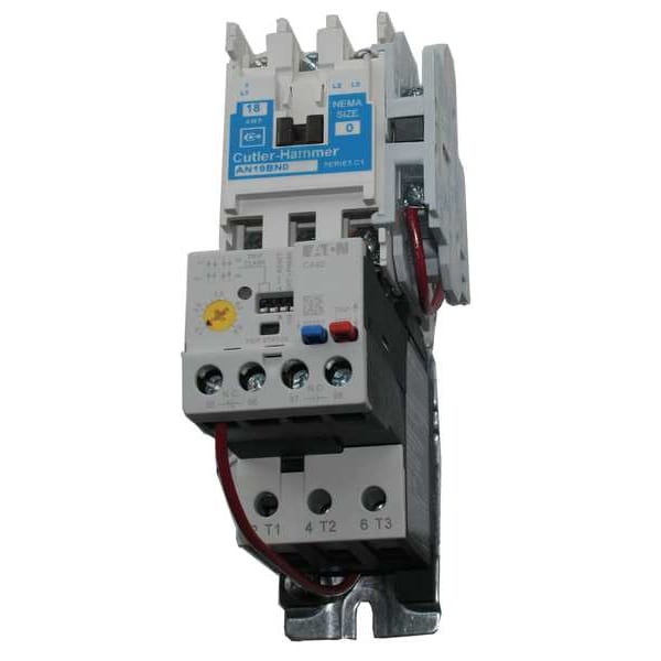 Arrancador magnético de motor NEMA sin inversión de Eaton, Clasificación NEMA sin caja, 120V AC, 3 polos, 1NC - AN19BN0A5E020