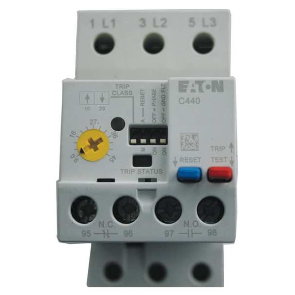 Arrancador magnético de motor NEMA sin inversión de Eaton, Clasificación NEMA sin caja, 120V AC, 3 polos, 1NC - AN19BN0A5E020
