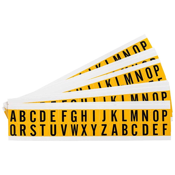 Brady Letter Label, A Thru Z, 3/4in.H, PK25 - 1520-LTR KIT