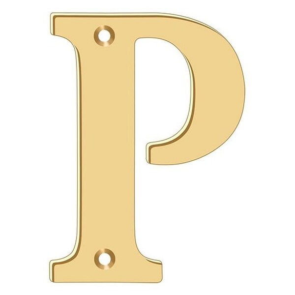 Deltana Residential Letter P Lifetime Brass 4" - RL4P-CR003