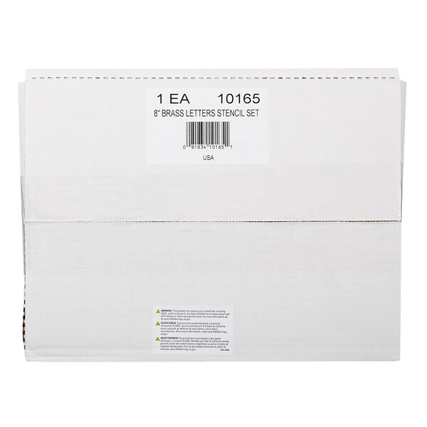 C.H. Hanson Letter Stencil Set, 33Piece Interlocking Reusable Oversized, 8 In Character Height, 28 Ga Brass, 10165 - 10165