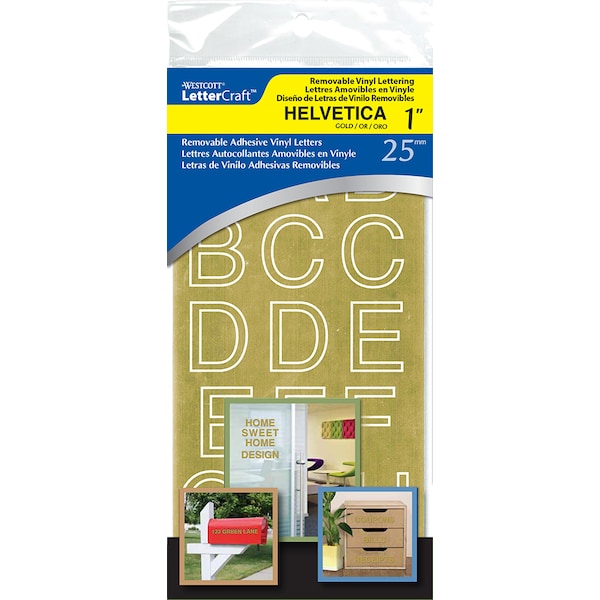 Westcott Permanent Vinyl Lettering, Helvetica 1" - 16359