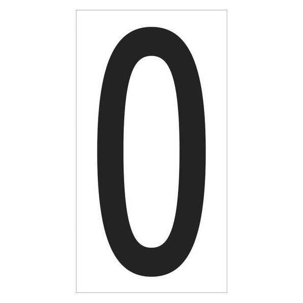 Partners Brand Vinyl Warehouse Letter Labels, "O", 3 1/2", Black/White, 50/Case - DL9310O
