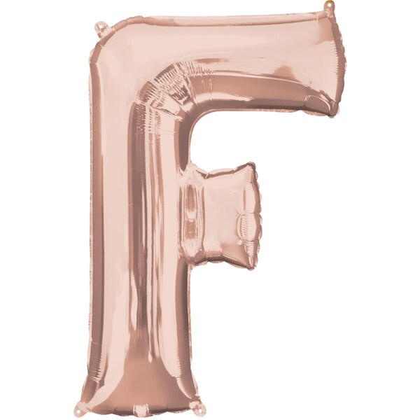 Anagram 37 in. Letter F Rose Gold Balloon - 89758