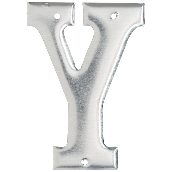 Brady Letter, Aluminum, Roman, 3 in. H, Y, PK10 - 1600-Y