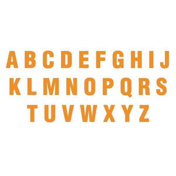 Magna Visual Die Cut Letter Magnets, Orange, 3", PK108 - DCA-39