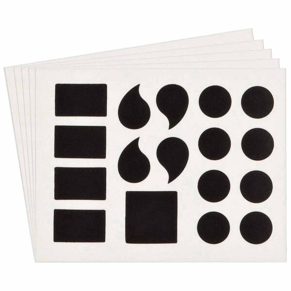 Brady Quik-Align 6450 Series Polyester 2 in Lbl Legend: Assorted Punctuation Black 10PK - 6450P-PUN