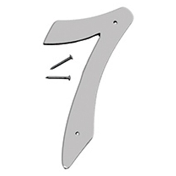 Hy-Ko 4 In Satin Nickel Finish Number 7, 10PK - A31207