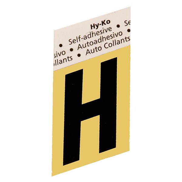 Hy-Ko 1.5 In Gold Aluminum Letter H, 10PK - B00264