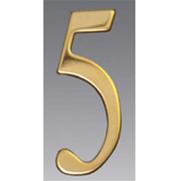 Mailbox Accessories Mailbox Accessories BR2-5 Brass Address Numbers Size - 2  Number - 5-Brass - BR2-5