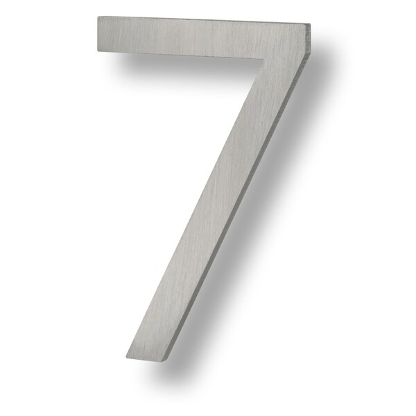 Sure-Loc Hardware Sure-Loc Hardware Floating House Number, 6, No. 7, Brushed Aluminum - HNF6-7 BA