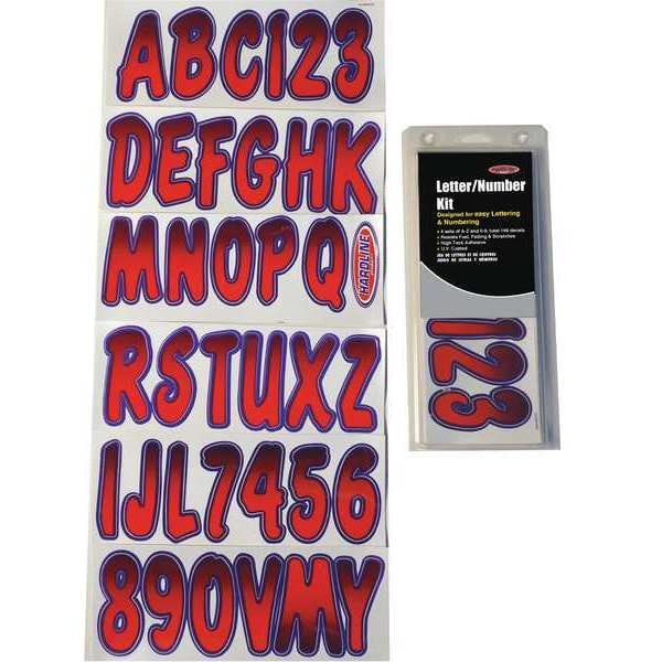 Hardline Products Number and Letter Combo Kit, Red/Purple - GREPUG200