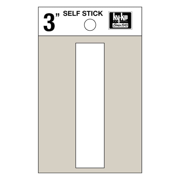 Hy-Ko 3In White Vinyl Letter I, 10PK - A30519