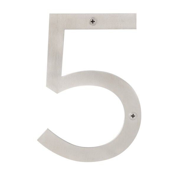 Sure-Loc Hardware Sure-Loc Hardware Stainless Steel House Number, 6, No. 5, Satin Stainless - HNSS6-5 SS