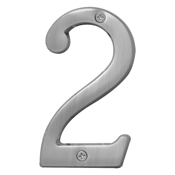 Hy-Ko 4In Satin Nickel Number 2, 3PK - A30932