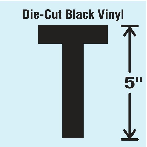 Stranco Die Cut Letter Label, T, 10 Cards, PK10 - DBV-5-T-10