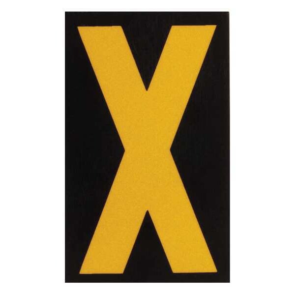 Brady Reflective Numbers And Letters, X, PK25 - 5905-X