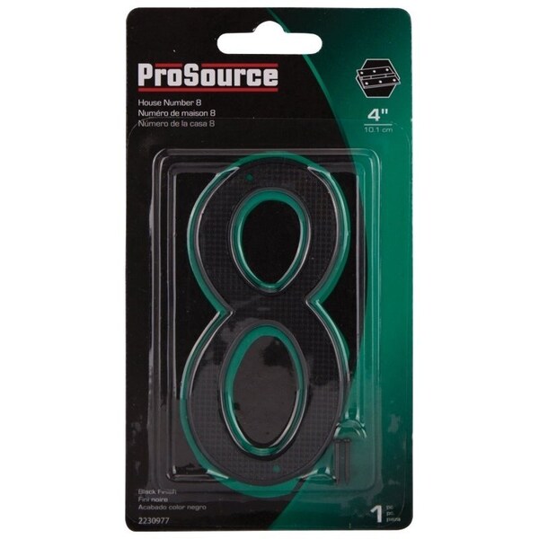 Prosource House Number, Character: 8, 4 in H Character, 2.28 in W Character - N-018-PS